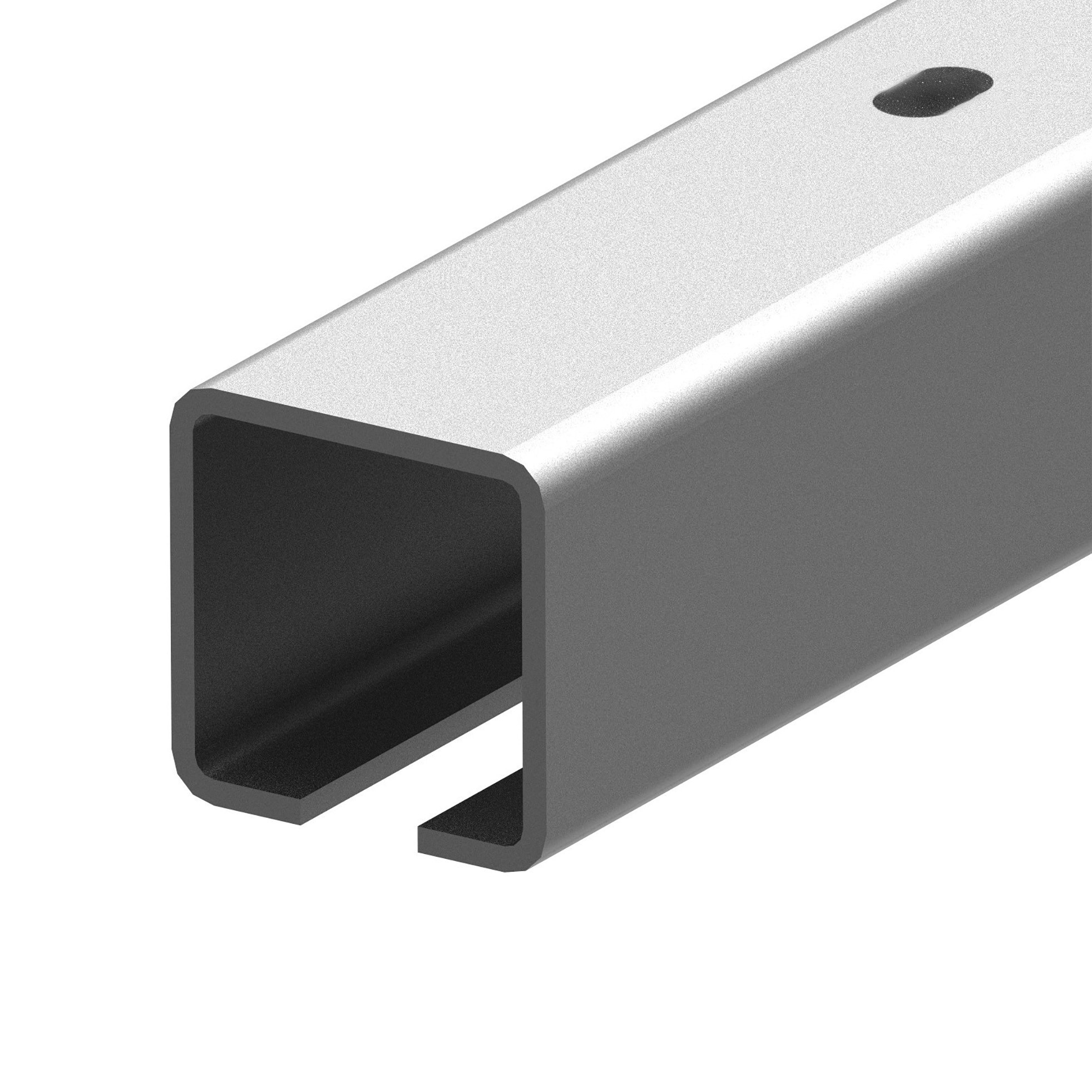 Fuehrungsprofil gelocht Stahl verzinkt 60x60x4 mm L=3000 mm-89-11H0260X60ZND3000-A.4