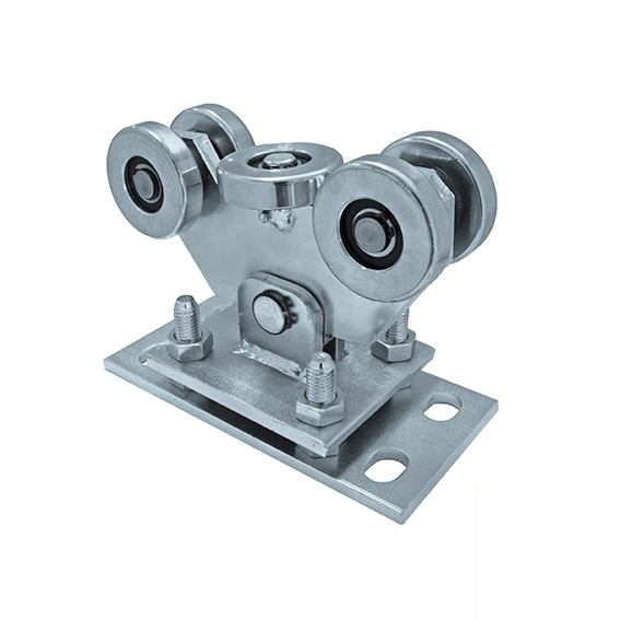 Schiebetor Laufwagen 5-Rollen Stahl verzinkt fuer Profil 80 x 80 mm-89-11H34480X80P-A.4