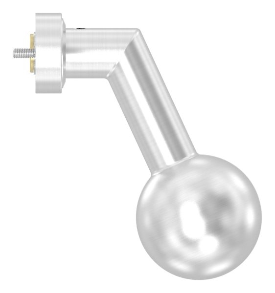 Drueckerknopf V2A Edelstahl Ø 50 mm drehbar gekroepft links-88-11612-VA-D.L