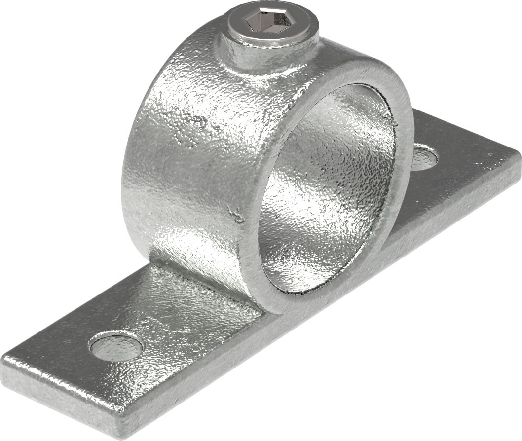 Rohrverbinder - Befestigungsring mit Flansch 2 Bohrungen - 198A27 - 26-9 mm - 3-4- - Feuerverzinkt u. Elektrogalvanisiert-198A27