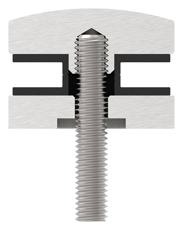 Glaspunkthalter-Oberteil Ø 40 mm- V2A-10-5041.4OT