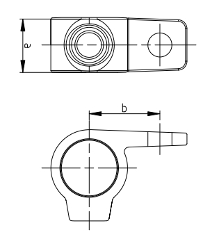 Rohrverbinder - Befestigungsring mit Flansch 1 Bohrung - 199S17 - 17-2 mm - 3-8- - Feuerverzinkt u. Elektrogalvanisiert-199S17