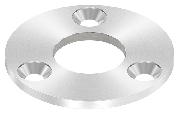 Ankerplatte Masse- 100x6 mm mit Rundschliff und Mittelbohrung V2A-11-2266R.4