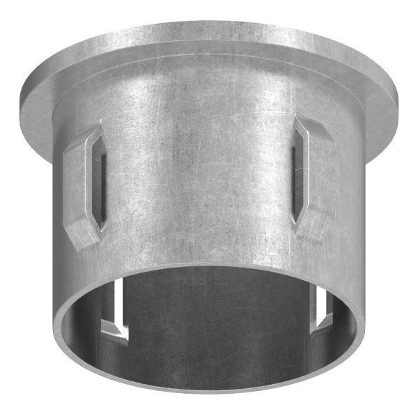 Stahlstopfen flach - mit M8 - fuer Rundrohr Ø 42-4x1-8-2-2 mm - Stahl S235JR- roh-30-2932.8