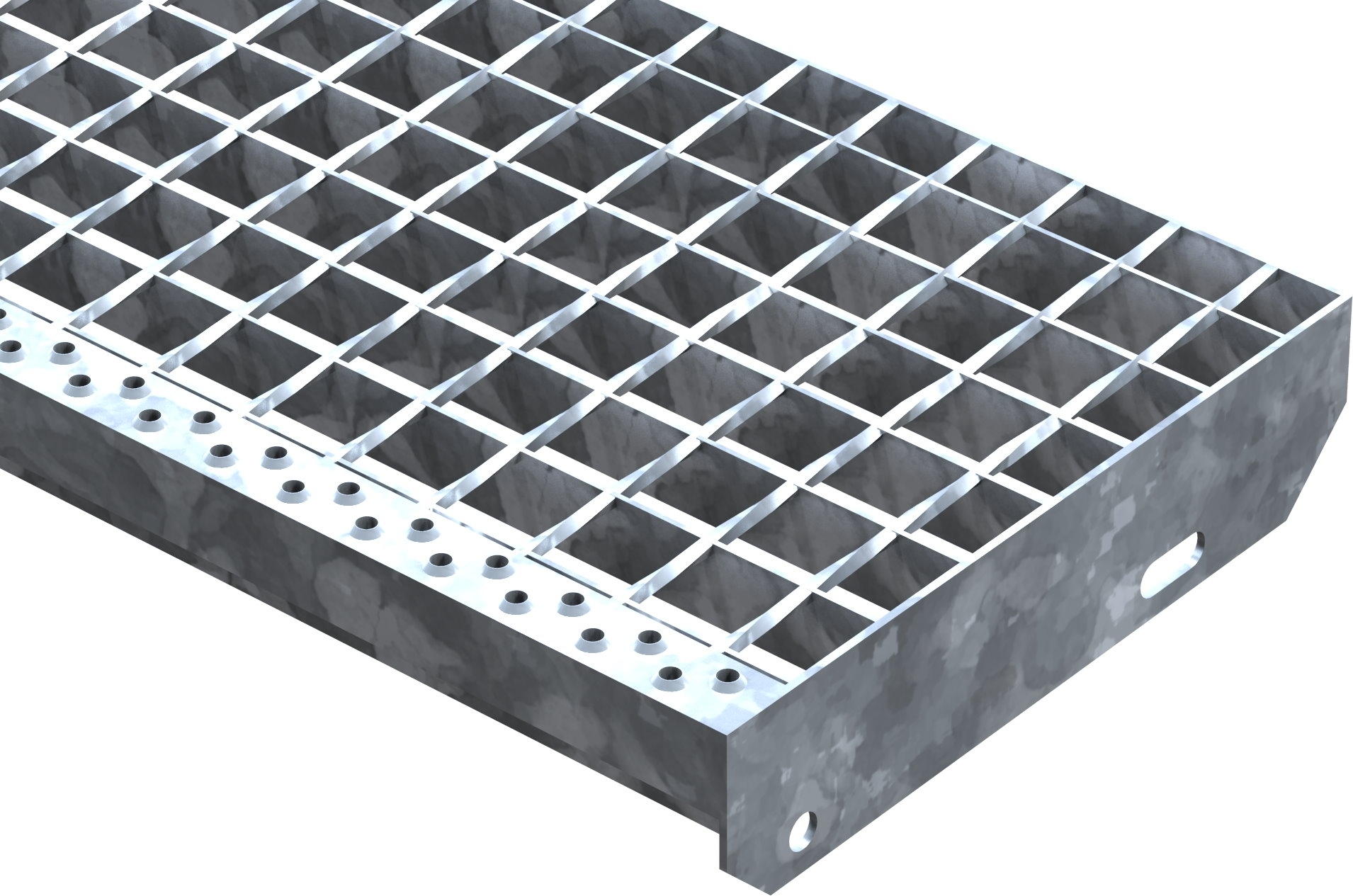 Schweisspressroststufe Metallstufe 800x305 mm Masche 34-38 mm Tragstab 30-3 mm S235JR feuerverzinkt-25-803030302.7
