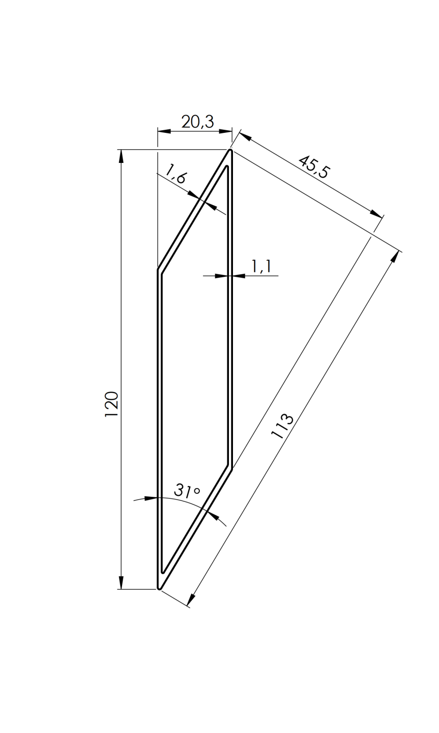 Jalousieprofil Aluminium 20x120 mm 6000 mm Anthrazit RAL 7016-89.FGL1S20X1206000R7016