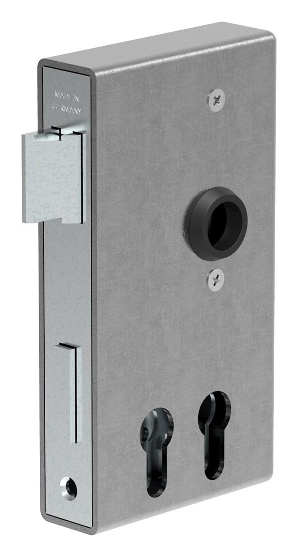 Kastenschloss verzinkt 30 mm fuer zwei Profilzylinder-30-3250.8
