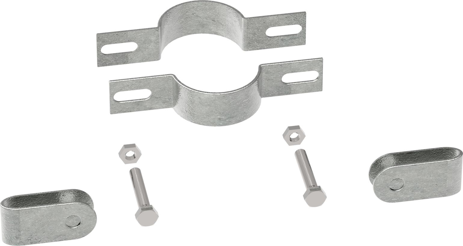 Rohrverbinder - Gitterhalter doppelt - 171B34 - 33-7 mm - 1- - Feuerverzinkt u. Elektrogalvanisiert-171B34