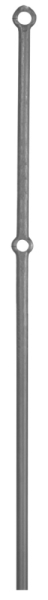 Anfangsstab Pfosten Laenge- 1200 mm Material- Ø 25 mm Stahl S235JR- roh-30-1025.8