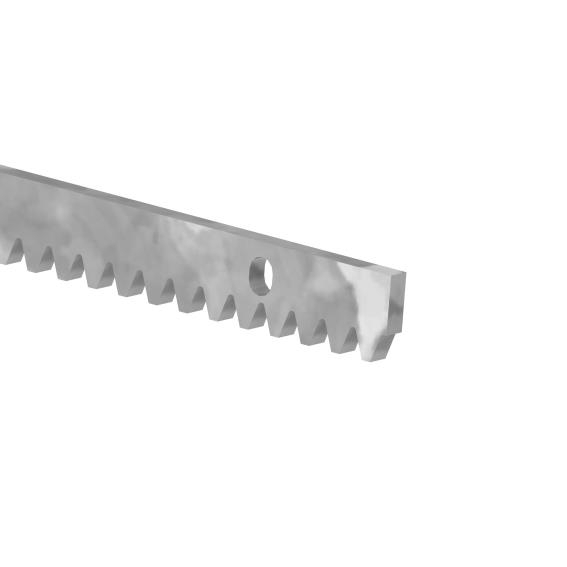 Stahlzahnstange feuerverzinkt 30 x 8 mm L=1000 mm Modul 4 fuer Schiebetore-89-11H01FE30X8H-A.4