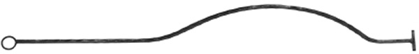 Bauchstab - Laenge- 1000 mm - Material- 16x8 mm - Stahl S235JR- roh-30-1187.8