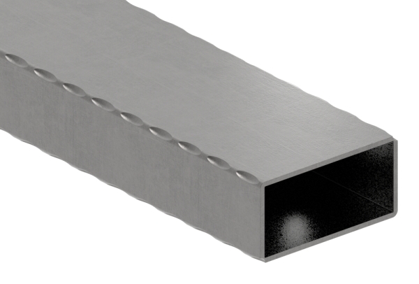 Rechteckrohr gehaemmert 80x40x2-5 mm 6000 mm Stahl S235JR- roh-30-1577.8
