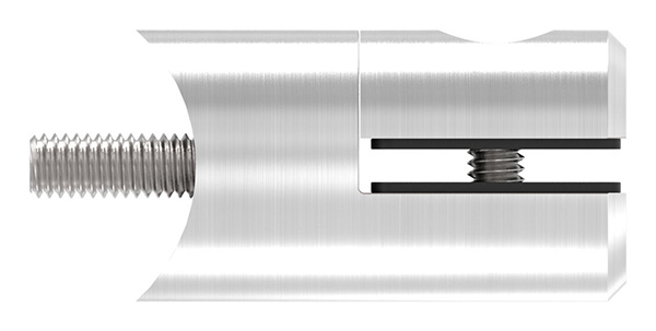 Blechhalter - Plattenhalter Ø 25 mm Edelstahl V2A – Anschluss 33-7 mm ohne Befestigungsschraube-12-2101-A.4