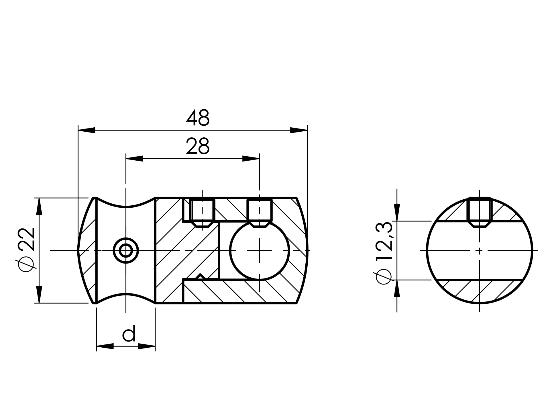 Fuellstabhalter Edelstahl AISI 304 fuer Ø 14 mm vertikal winkelverstellbar-89-11A0830014-A.4