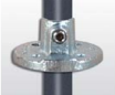 Rohrverbinder Wandbefestigung rund mit Durchgangsbohrung Ø 33-7 mm -1- - Temperguss verzinkt - 131TE60-131TE60