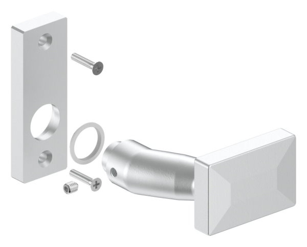 Alu-Tuerdruecker - gekroepft - drehbar - Aluminium EV1-12-3062-D.6