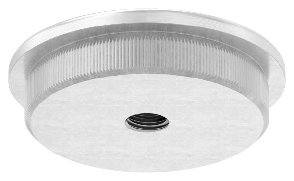 Einsteckkappe Edelstahl V2A fuer Rohr Ø 48-3x3-0 mm mit M8 Gewinde gewoelbt-11-5039M8.4