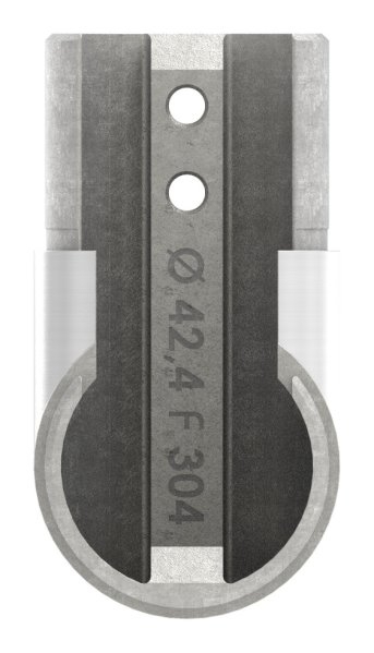 Rahmenecke 90° - vertikal - fuer Nutrohr Ø 42-4 mm - V2A-12-2315.4
