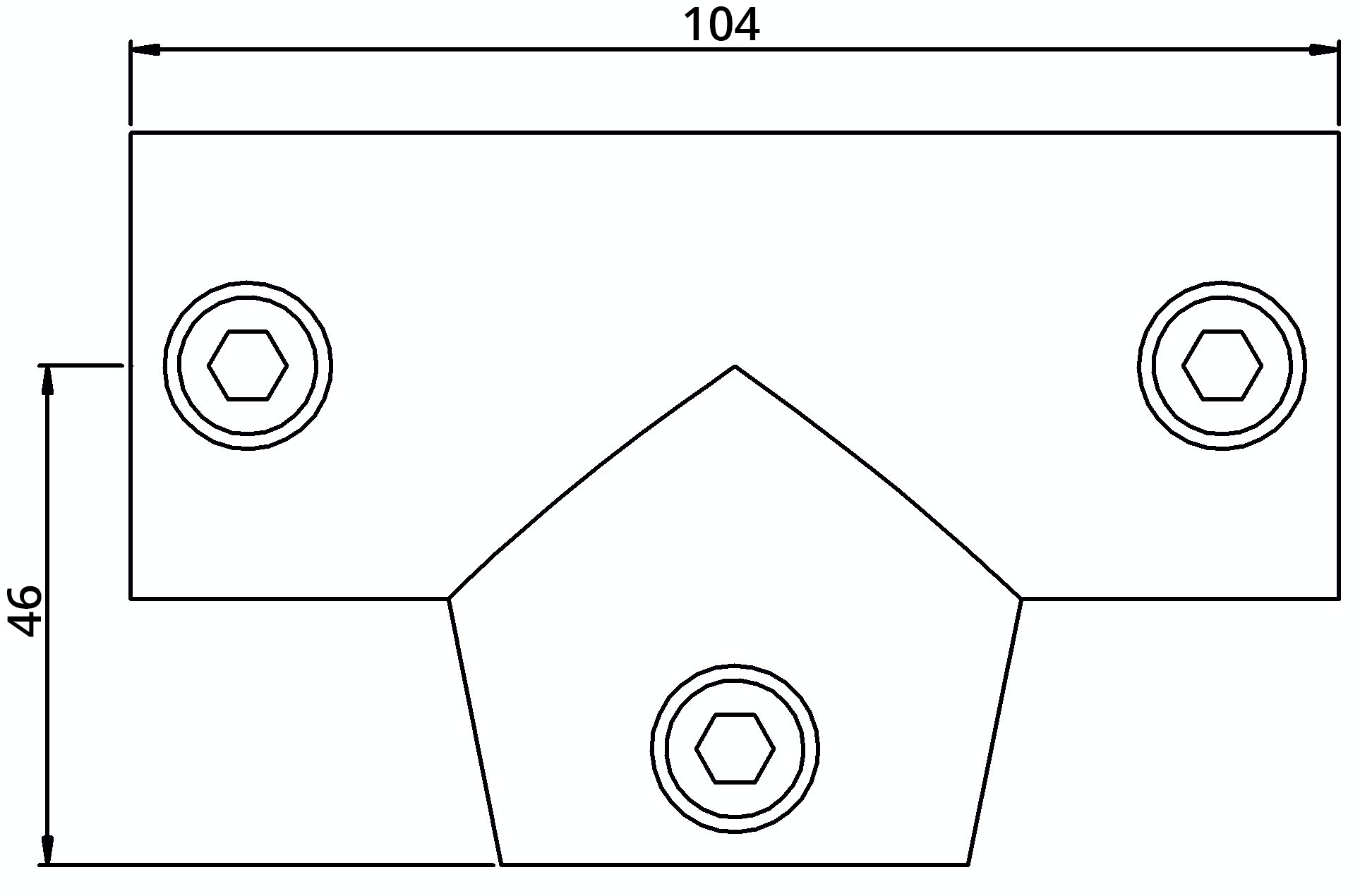 Rohrverbinder T-Stueck lang verstellbar 0-11° Ø 33-7 mm -1- - Temperguss verzinkt - 155B34-155B34