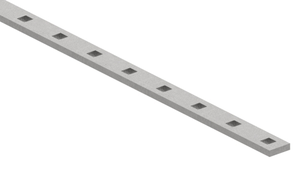 Gestanzte Stange - Masse- 30x8 mm - Laenge- 3000 mm - Stahl S235JR- roh-30-1677.8