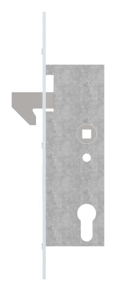 Rohrprofilschloss mit Hakenfalle - Dornmass- 40 mm - Stahl -verzinkt- S235JR-11-3927.7