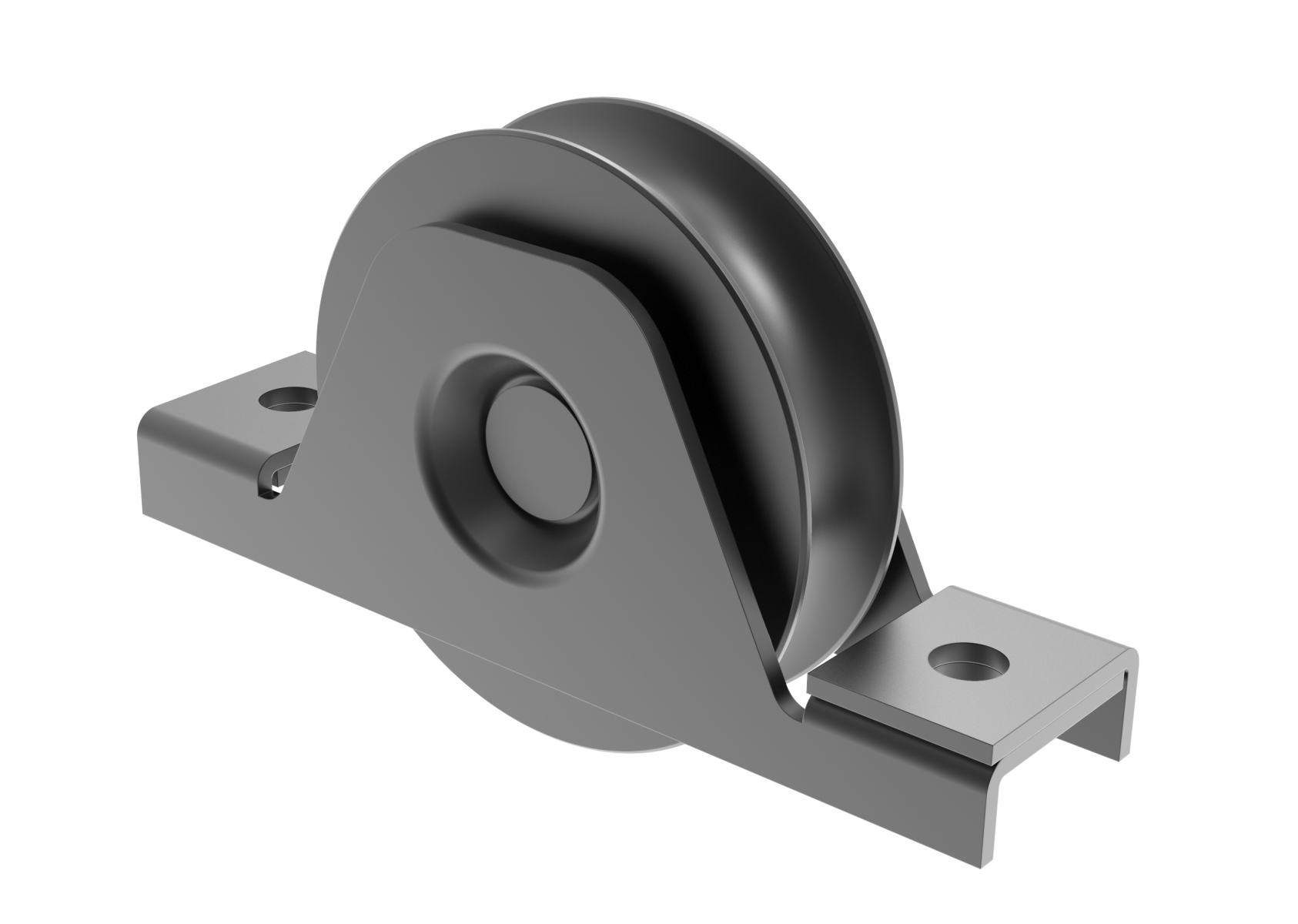 Schiebetorrolle Stahl verzinkt  78 mm U-Rille R8 pulverbeschichtet RAL 7016-89-11H38U80CR7016-A.4