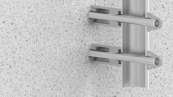 Wandhalter Edelstahl V2A Laenge 100 mm M10 Innengewinde geschliffen Korn 240-88-1151410-240-00.100