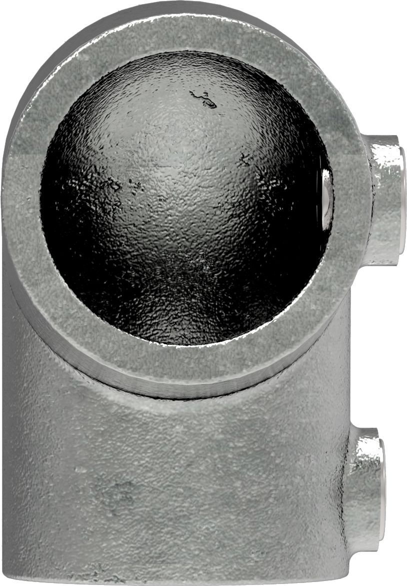 Rohrverbinder Bogen 90° verstellbar 0-11° Ø 33-7 mm -1- - Temperguss verzinkt - 154B34-154B34