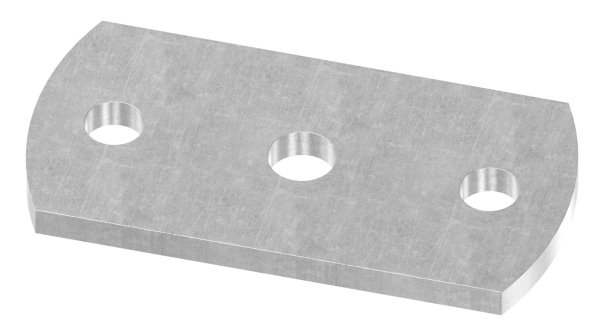 Ankerplatte 100x50x6 mm 3 Bohrungen -  Stahl roh-30-2879.8