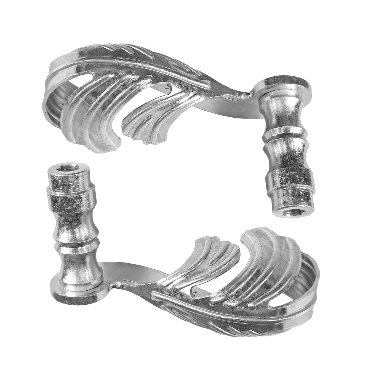 Ziertuerdruecker Stahl verzinkt L140 d17mm Paar-89-11D211ZN-A.4