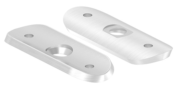 Handlaufanschlussplatte 63x25x4 mm fuer Rohr Ø 42-4 mm zum Vernieten V2A-11-2142.4V