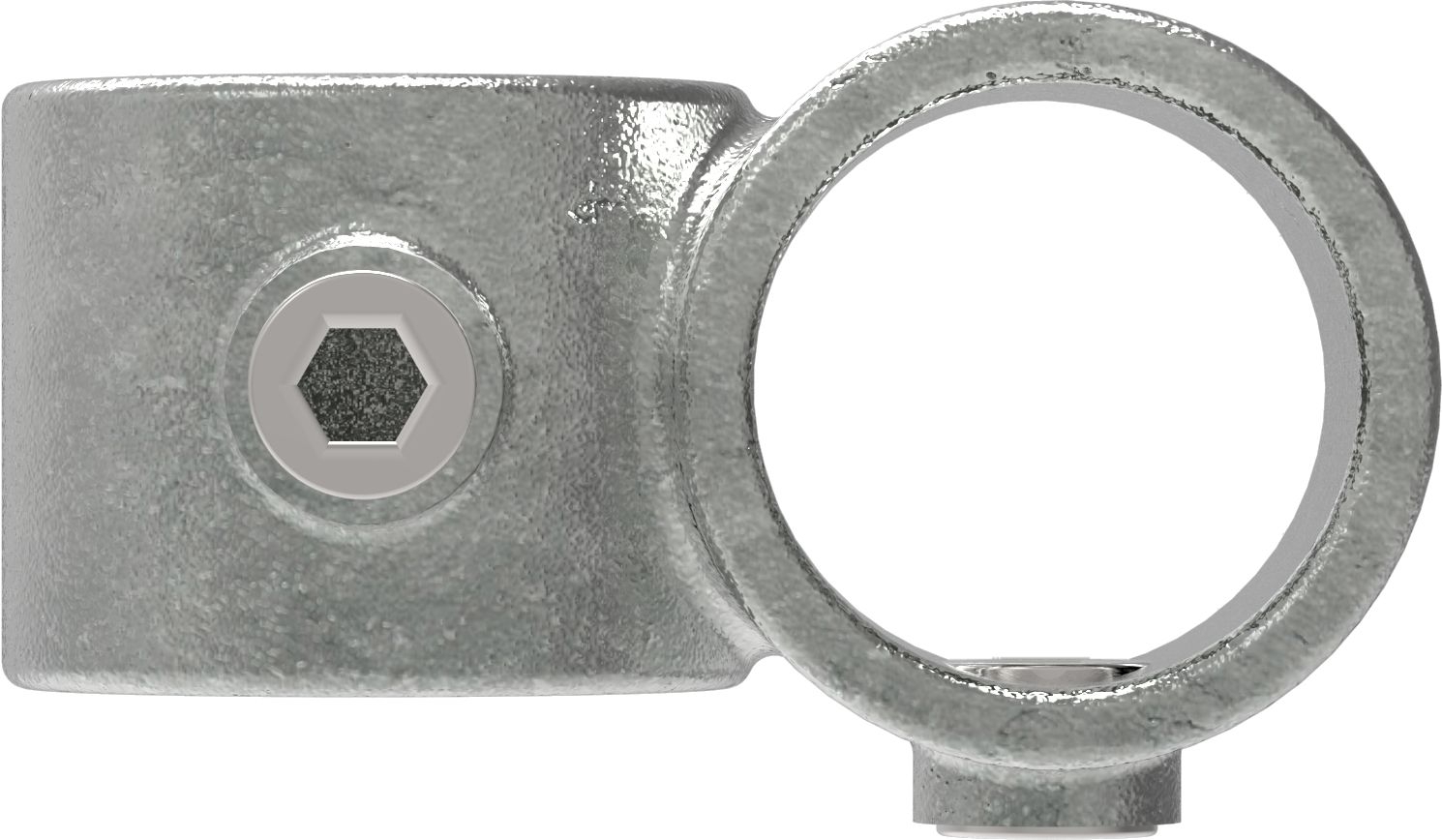 Rohrverbinder Kreuzstueck 90° reduziert Ø 48-3 - 42-4 mm - Temperguss - 161D48-C42-161D48-C42