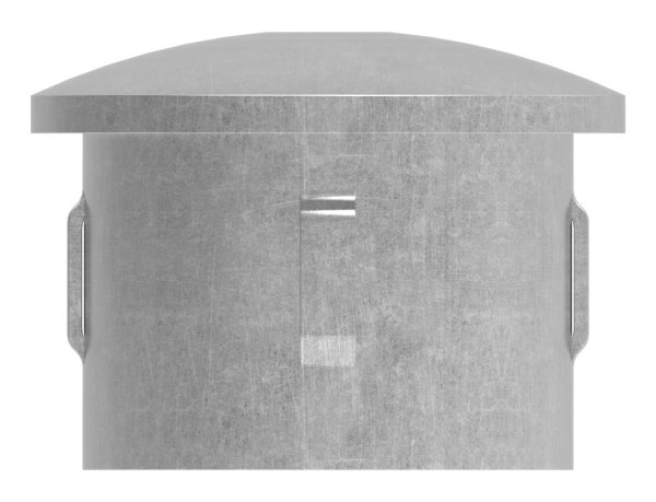 Stahlstopfen - mit M8 - leicht gewoelbt - fuer Rohr Ø 42-4 x 3-0-3-5 mm - Stahl -Roh- S235JR-30-2966.8