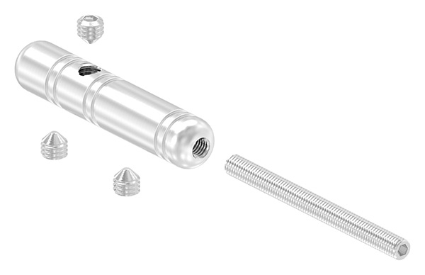 Gewindeterminal zur Selbstmontage - Fuer Seil- Ø 3 mm - mit Aussengewinde -V2A-11-2804.4