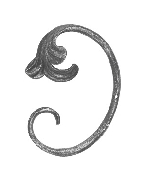 Laendliches Barock - Masse- 120x170 mm - Material- Ø 10 mm - Stahl S235JR- roh-30-1872.8