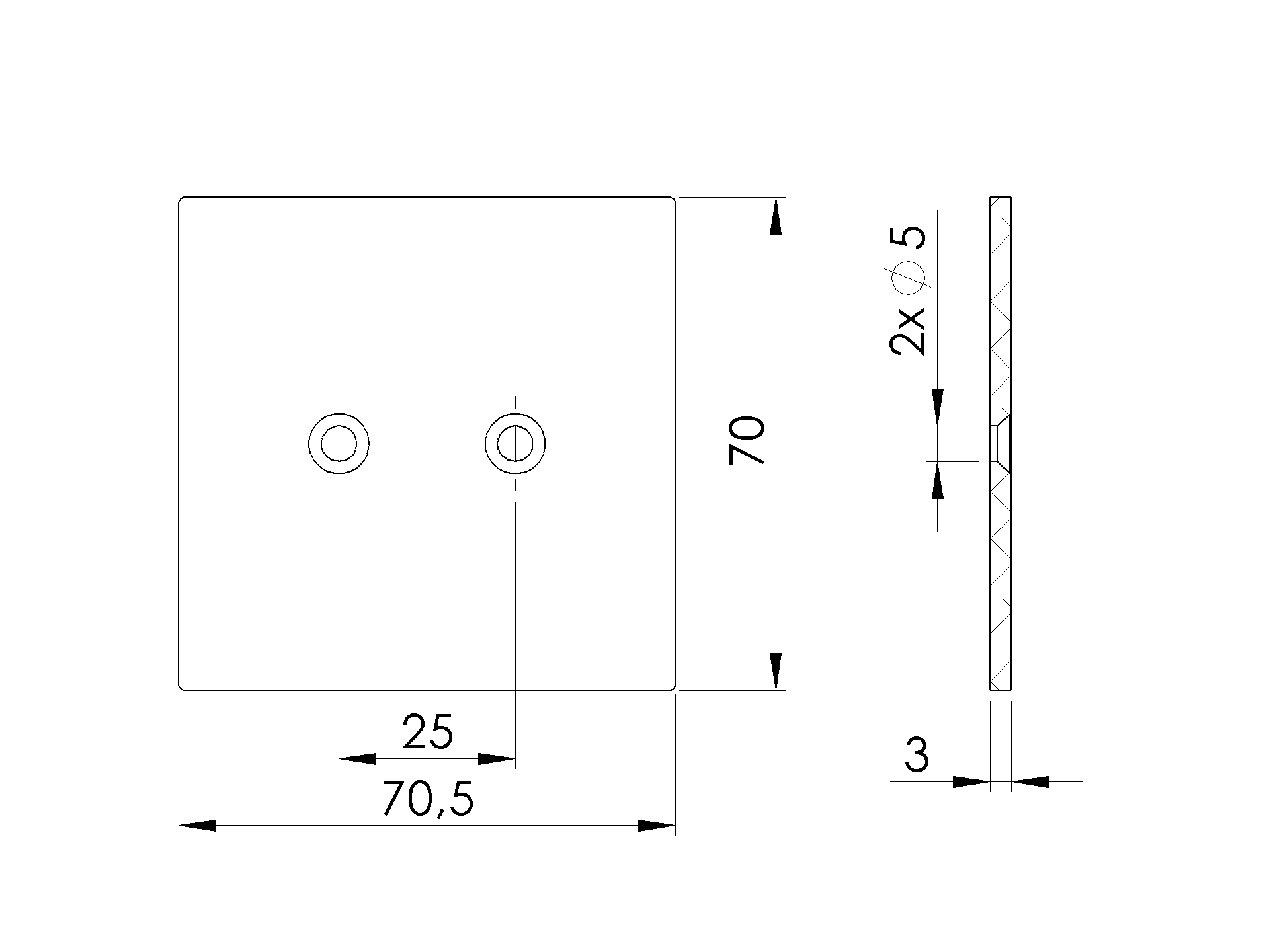 Pfostenkappe Aluminium 70x70 mm Anthrazit RAL 7016-89-11FGCP70X70R7016-A.4