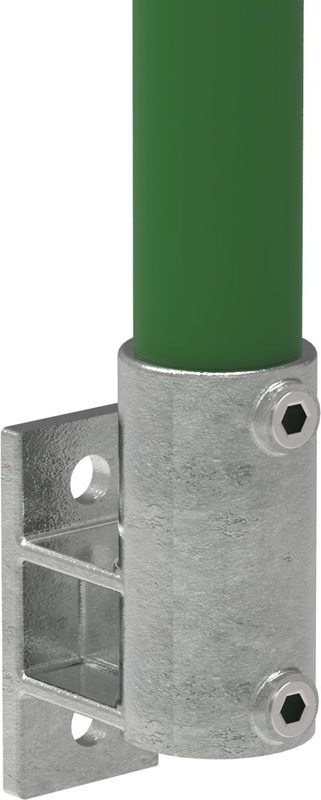 Rohrverbinder Wandhalter Platte vertikal Ø 33-7 – 48-3 mm - Temperguss verzinkt - 144-144