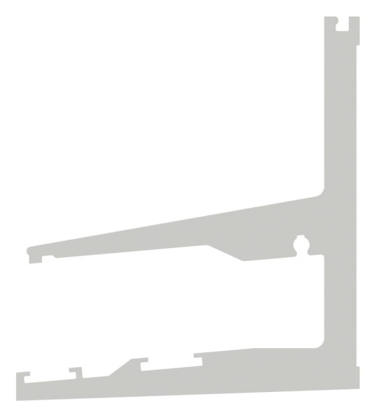 Vordachprofil Aluminium L = 1405 mm pulverbeschichtet RAL 7016-88-11VDE-1400.7016
