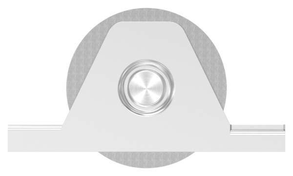 Schiebetorrolle Edelstahl V4A  90 mm Rundrille  20 mm mit Bgel-88-11340-90.V4A