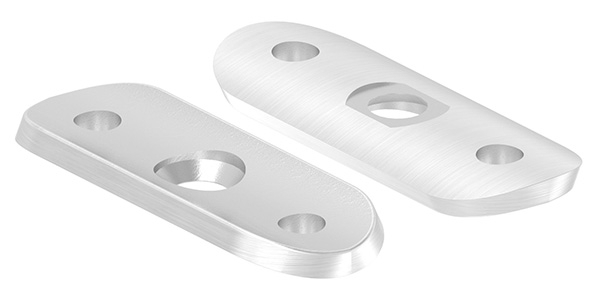Handlaufanschlussplatte 63x25x4 mm fuer Rohr Ø 48-3 mm V4A-11-2143.1