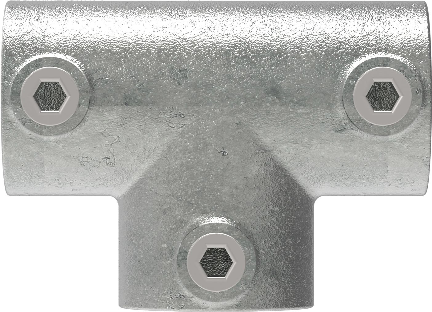 Rohrverbinder - T-Stueck lang - 104B34 - 33-7 mm - 1- - Feuerverzinkt u. Elektrogalvanisiert-104B34