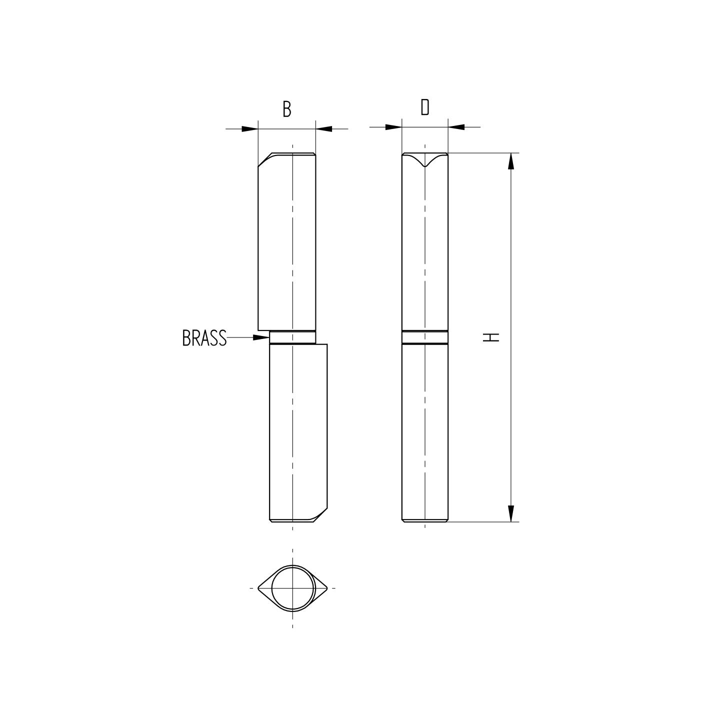 Anschweissband Stahl roh Ø 14 mm L = 100 mm 2-teilig-89-11D411100-A.4