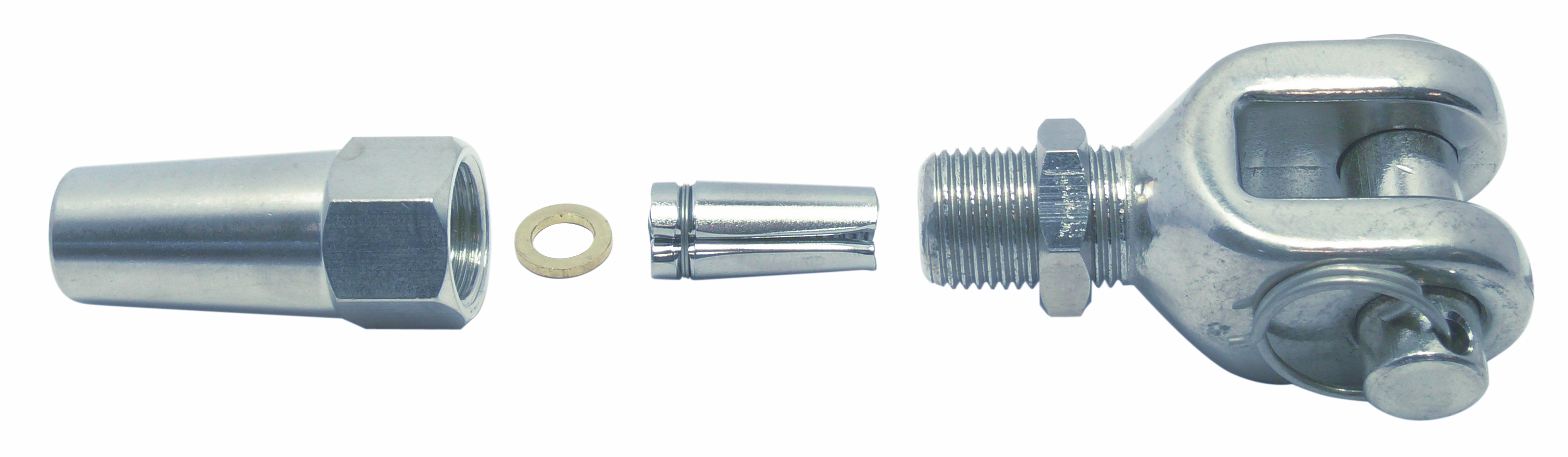 Gabelterminals zur Selbstmontage fuer 4 - 8 mm Seil aus V4A Verkauf erfolgt in VPEs-66-64-411.8404