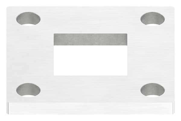 Ankerplatte Masse- 92 x 92 x 8 mm mit Zentrierbohrung- 40-2 x 40-2 mm V2A-11-2210-8.4