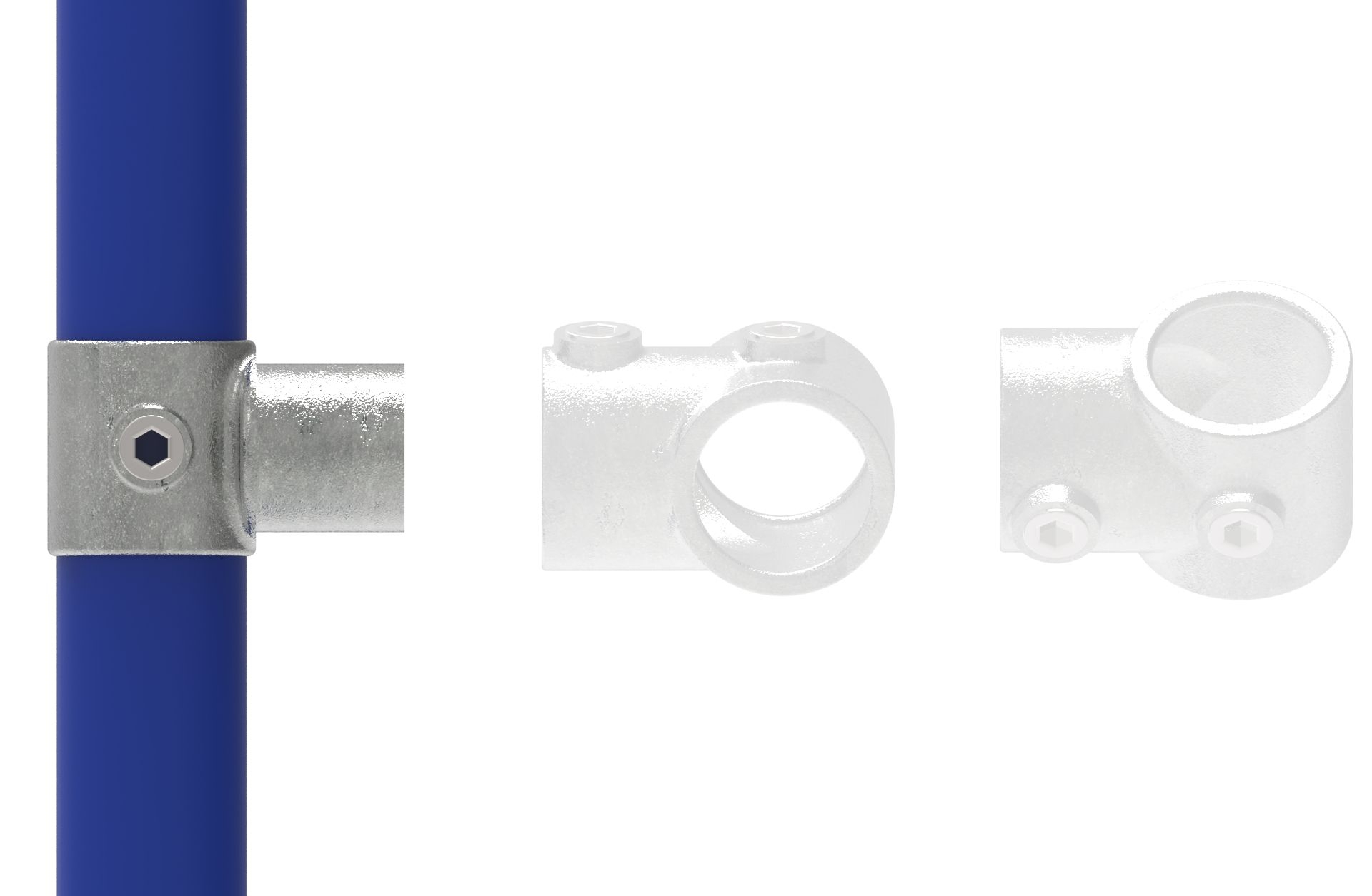 Rohrverbinder Drehstueck Ø 33-7 – 48-3 mm - Temperguss verzinkt - 147-147
