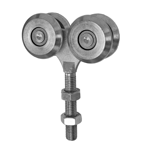 Rollenapparat Stahl verzinkt fr Profil 33x34 mm M8 4-rdrig bis 90 kg-89-11H0833X34-A.4