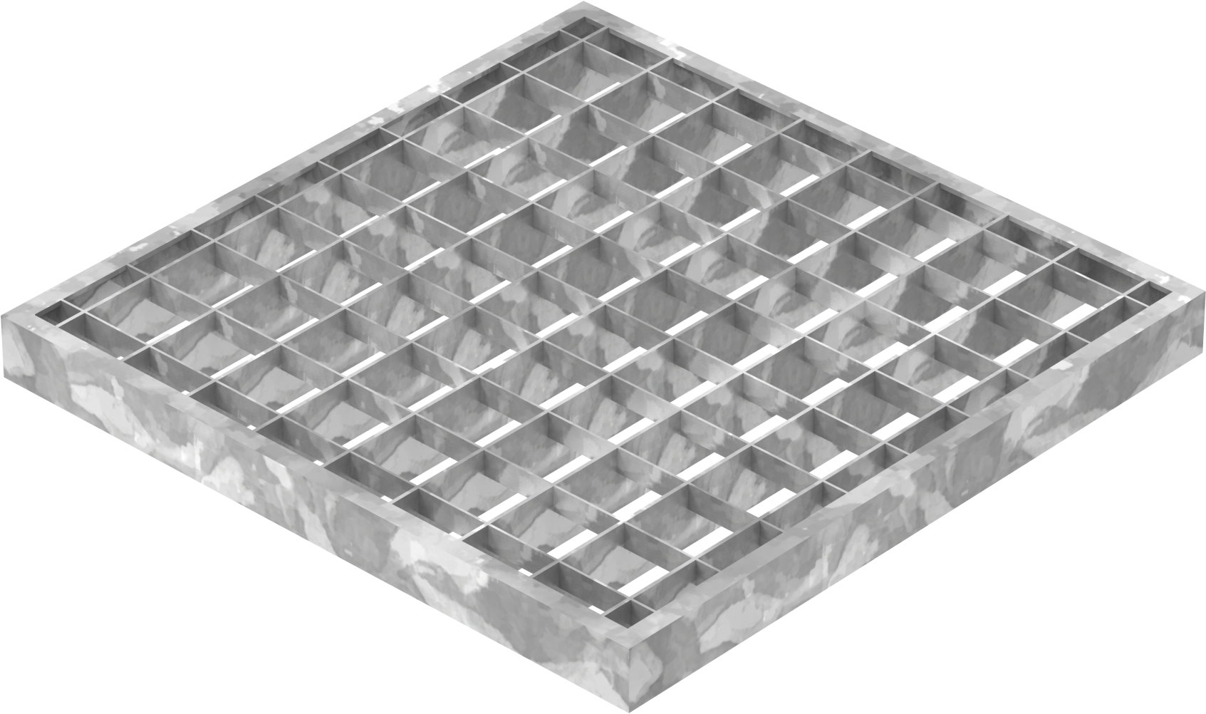Garagen-Gitterrost - Masse-  290x290x25 mm 30-30 mm - aus S235JR -St37-2- im Vollbad feuerverzinkt-23-29293025.7