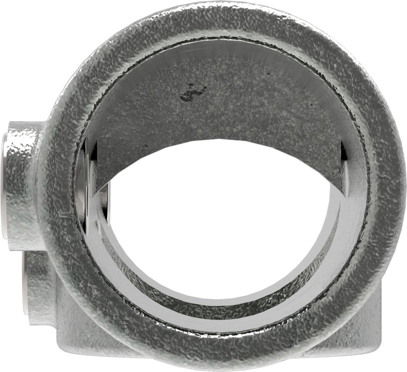 Rohrverbinder T-Stueck 30-45° Ø 33-7 mm -1- - Temperguss verzinkt - 127B34-127B34