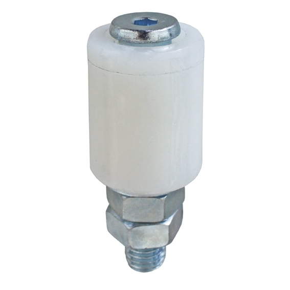 Fhrungsrolle Nylon  25 mm Stahl mit M12 Gewinde Gesamthhe 75 mm-89-11H0425W-A.4