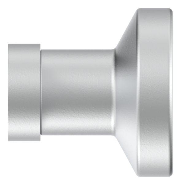 Alu-Tuerknopf - mit Alu-Zylinderkurzschild -rund- - Aluminium EV1-12-3053.6
